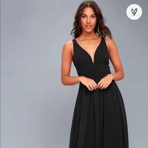Lulus Leading Role Black Maxi Dress in Black